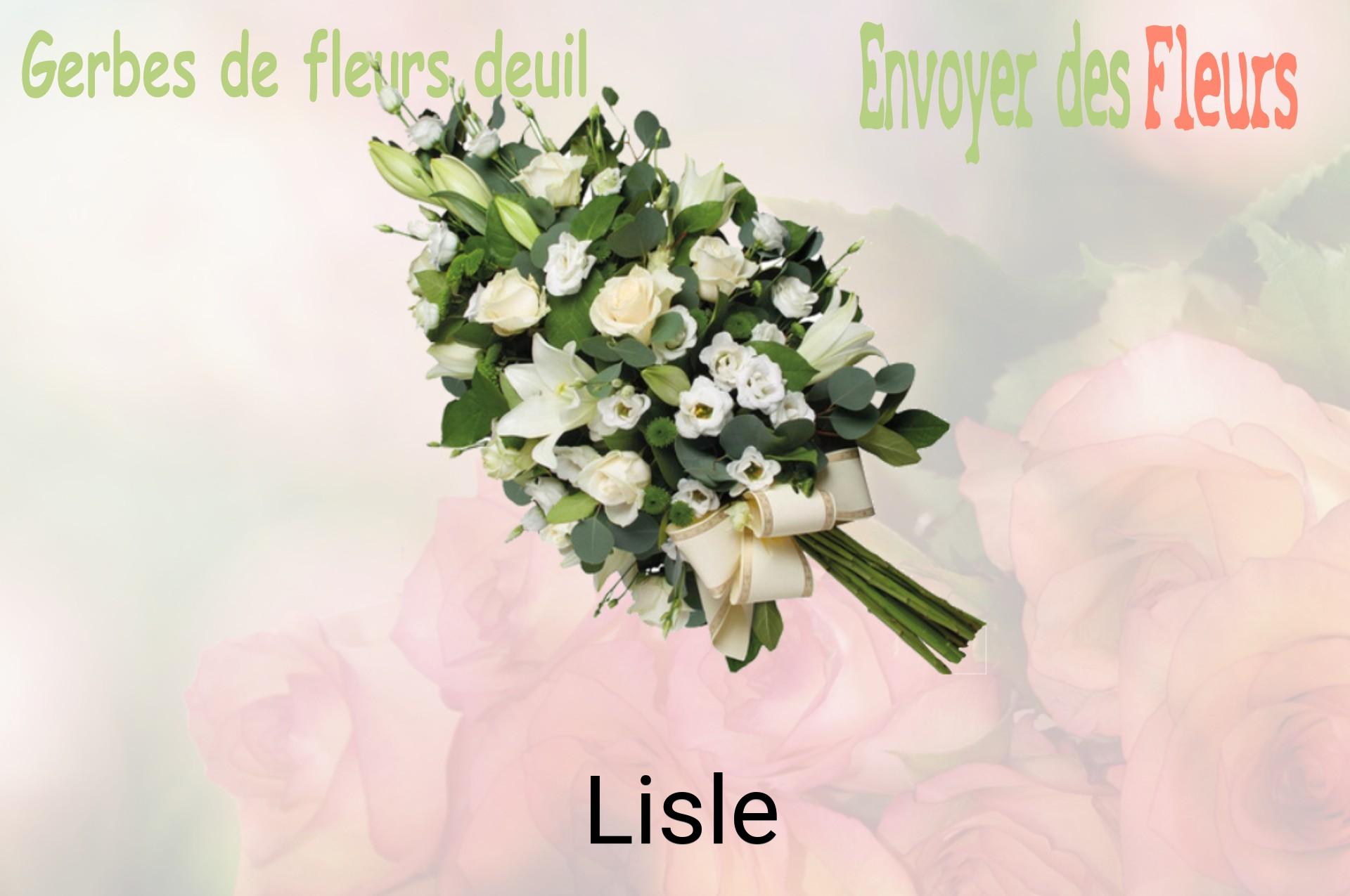 Gerbe de fleurs de deuil livrée à Lisle